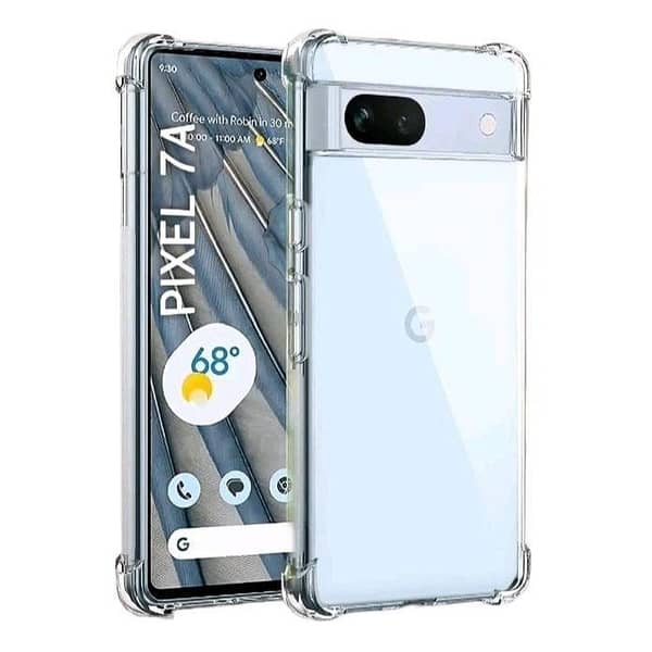 Google Pixel 7A Clear Anti Shock Transparent Soft Silicone Jelly Airbag Four Corner Bumper Mobile Back Cover For Google Pixel 7A