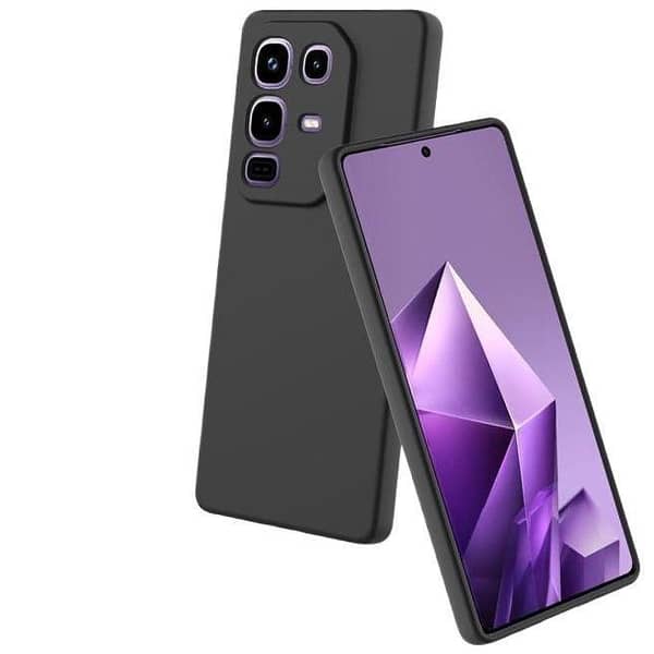 Infinix Note 50 Pro Soft Silicone Black TPU Cover Camera Bump Protection Phone Protective Shock Proof Back Cover For Infinix Note 50 Pro 4G