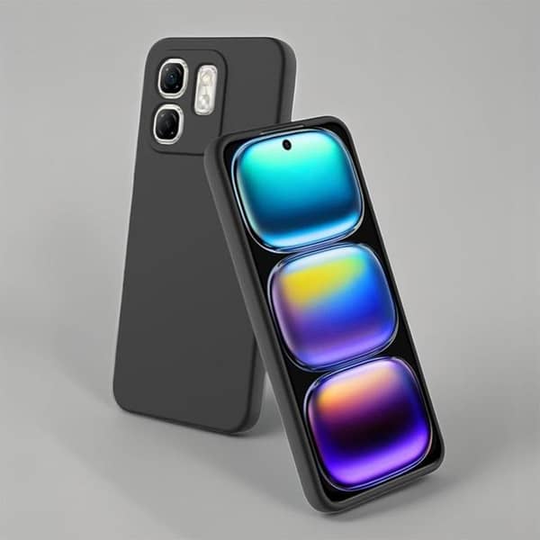 Infinix Hot 50i Soft Silicone Black TPU Cover Camera Bump Protection Phone Protective Mobile Back Cover