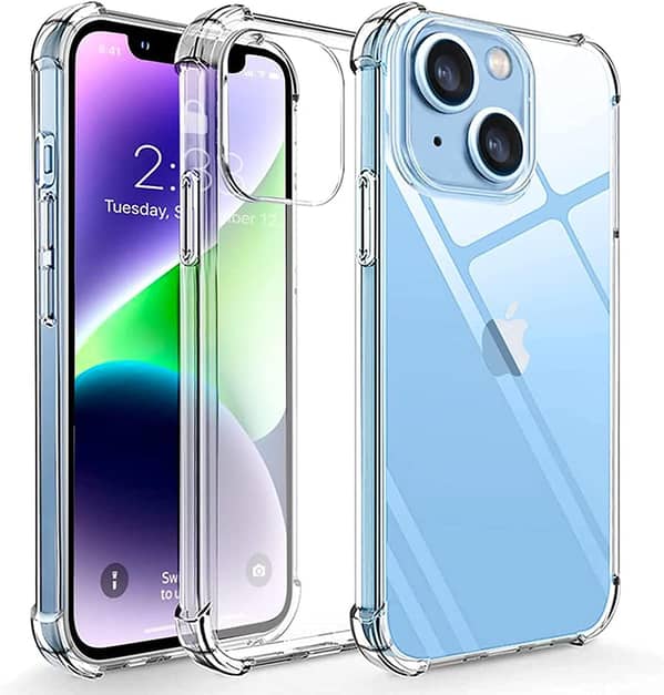 IPhone 14 Plus Ultra Clear Anti Shock Transparent Jelly Four Corner Bumper 1.5mm back cover