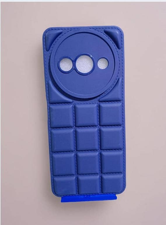 Redmi A3 Back Cover Soft Puffer Down Jacket Sofa Cover Camera bumper Chocolate Mobile Back Cover