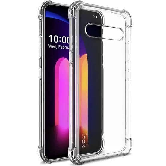 LG V60 Transparent Jelly Bumper Case with Anti-Shock Protection for Mobile Phones