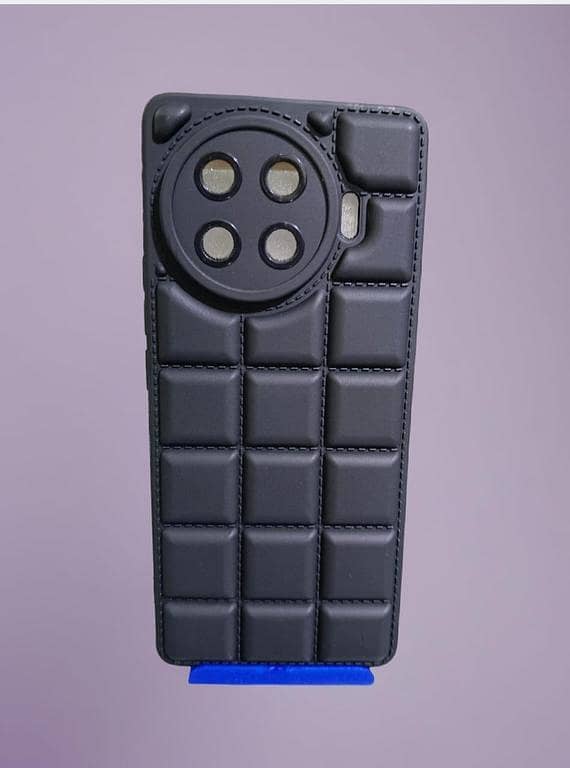 Tecno Spark 20 Pro Plus Back Cover Soft Puffer Down Jacket Sofa Cover Camera bumper Chocolate Back Cover