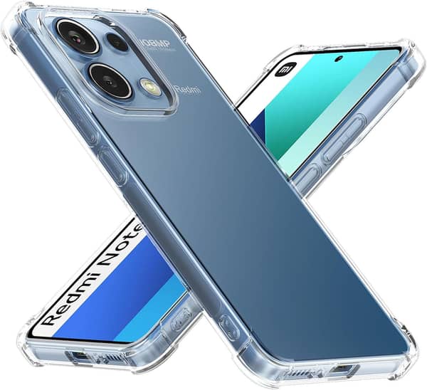 Redmi Note 13 Clear Anti Shock Transparent Jelly Four Corner Bumper 1.5mm back cover