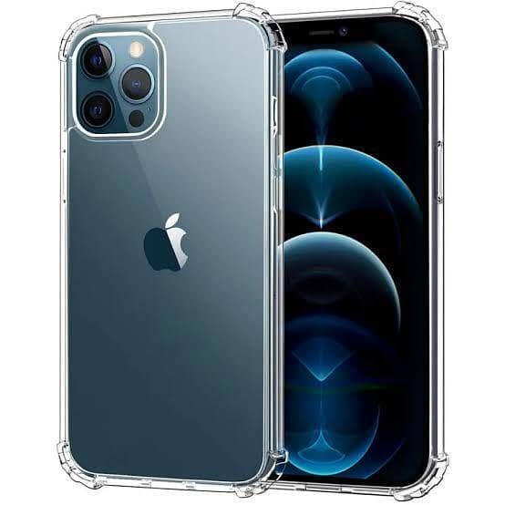 IPhone 12 Clear Anti Shock Transparent Jelly Four Corner Bumper 1.5mm back cover