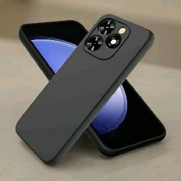 Soft TPU Case for Tecno Spark 20 Pro with Camera Bump Protection and Shockproof Back Cover in Black