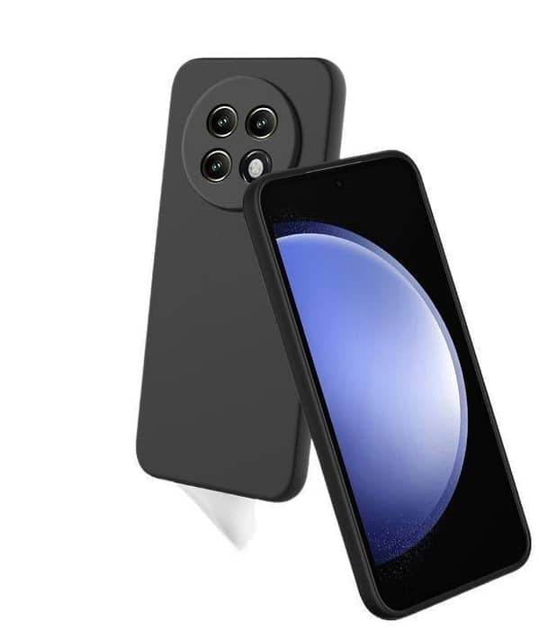 Realme 13 Plus TPU Soft Silicone Black Mobile Back Cover with Camera Bump Protection