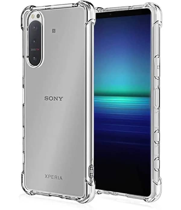 Sony Xperia 5 Mark 3 Transparent Jelly Case with Anti-Shock Bumper and 1.5mm Back Cover for Protection