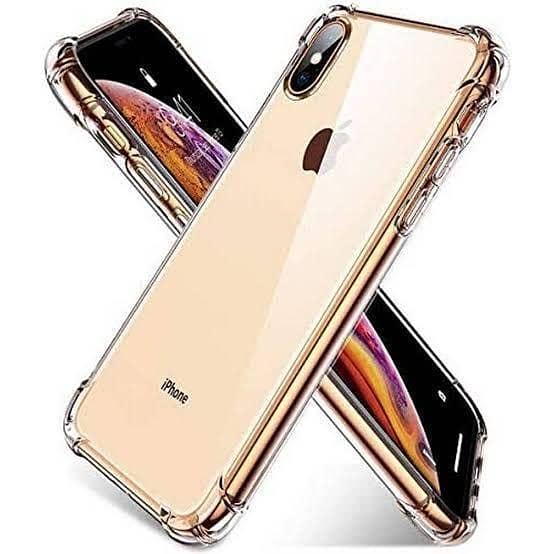 IPhone XS Max Clear Anti Shock Transparent Jelly Four Corner Bumper 1.5mm back cover