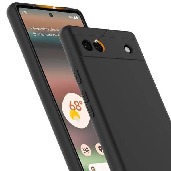 Google Pixel 6A Soft Silicone Black TPU Cover Camera Bump Protection Phone Protective Shock Proof Back Cover For Google Pixel 6A