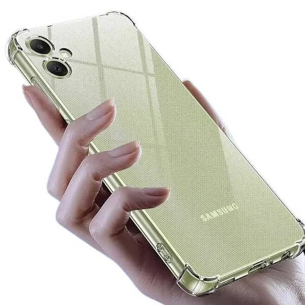 Samsung A06 Transparent Jelly Four Corner Bumper Clear Anti Shock Cover For Samsung A06