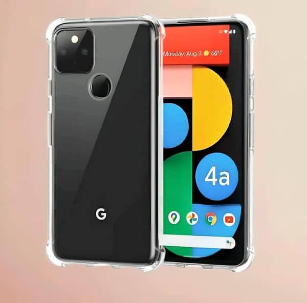 Google Pixel 4a 5G Clear Anti Shock Transparent Jelly Four Corner Bumper 1.5mm mobile back cover