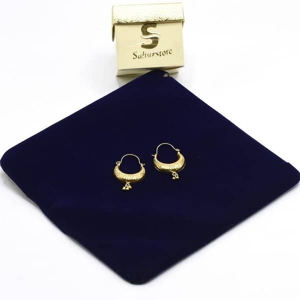 Geometric Drop Earrings for Women - Indian Golden Design in Acrylic