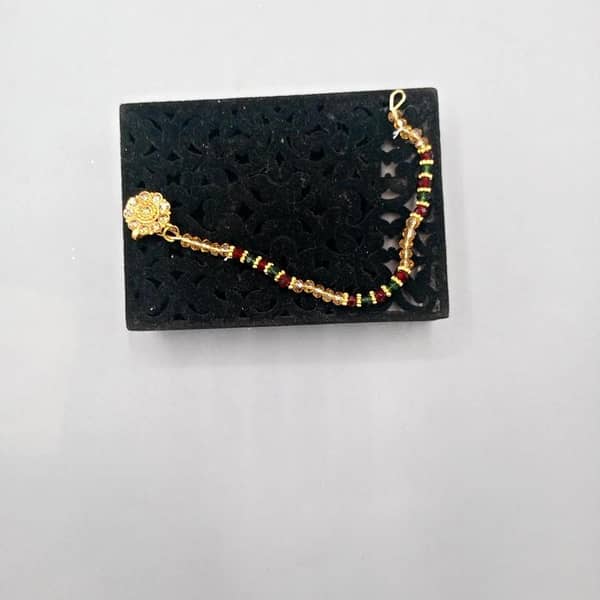 Gold Copper Clip-On Nose and Ear Chain for Women - Non-Piercing Nose Rings