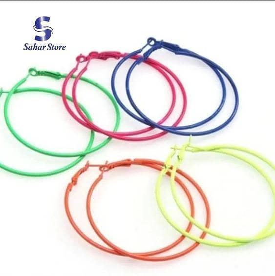 12-Pack of Simple Hoop Earrings - Model egfrmic2f-1