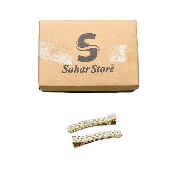 2-Pack Baby Hair Clips with Rhinestones and Faux Crystals