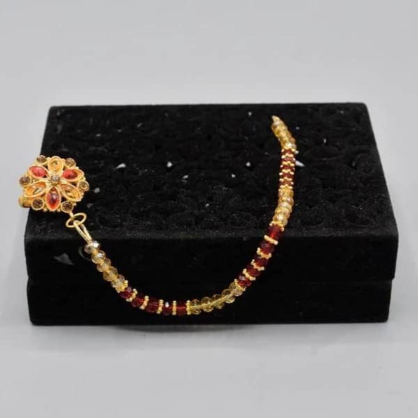 Ethnic Punk Nose Rings Red Clip On Nose Ear Chain For Women Girl
