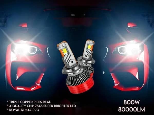 Royal Bemaz Pro H11 LED Headlight Bulb - 800 W, 80000 Lumens