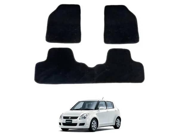Suzuki Swift 2010-2021 Carpet Floor Mat - Black - OEM Fitting - 3 Pcs