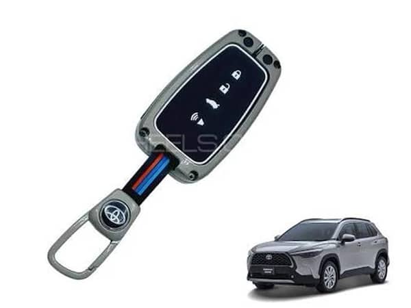 Toyota Corolla Cross 2023-2024 Key Cover With Metal Shell