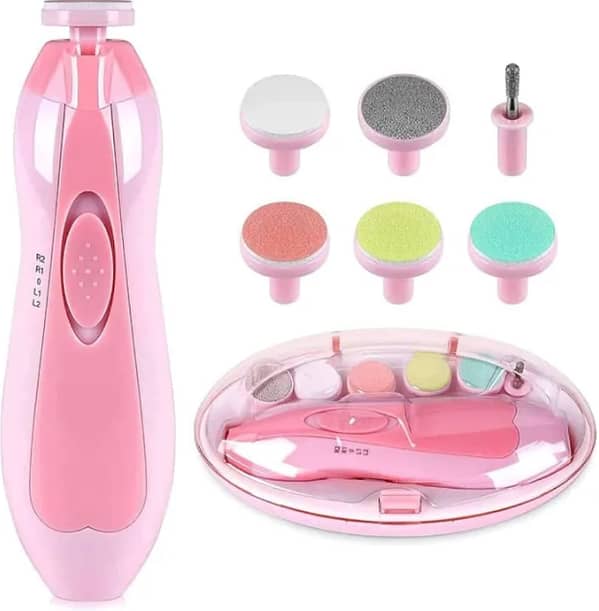 Baby Nail Trimmer, Electric Safe Nails Clippers and Cutter Set for New Born Kids and Toddlers Toes & Fingernails, Infants Nail Filer Cutting Tool, Kids Nail Care, Polish and Trim