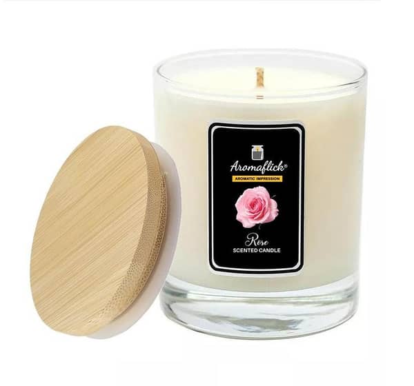 Romantic Rose Candle in Glass Jar – Soft & Soothing