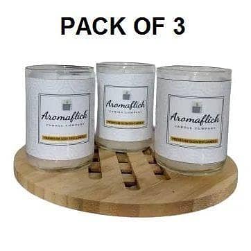 Set of 3 Customized Glass Candles with Various Fragrances