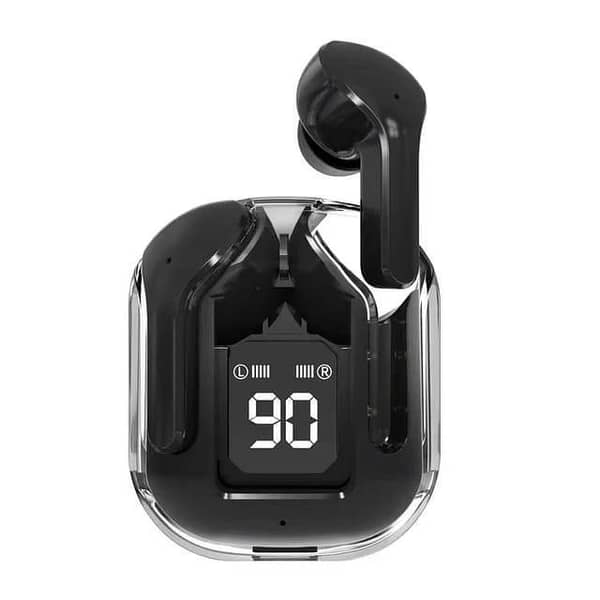 Air 31 Transparent Wireless Bluetooth 5.3 Crystal Airpods Wireless Headset Charging Case Heavy Bass Stereo Headphones Sport Gaming Headsets Noise Reduction Earbuds with LED Digital Display