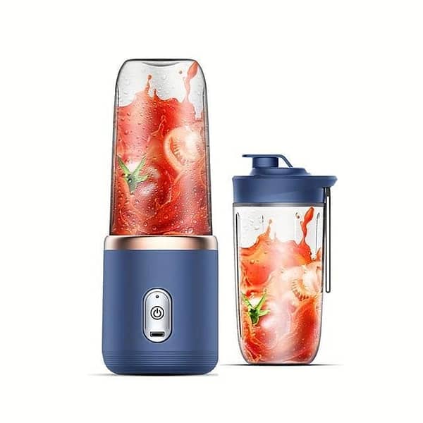 Portable Small Electric Juicer Stainless Steel Blade Juicer Cup Juicer Fruit Automatic Smoothie Blender Kitchen Tool