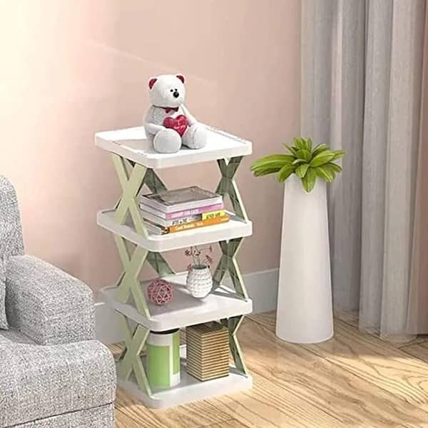 5-Tier Household Shoe Rack Cabinet - Multi-Functional Storage for All Shoe Sizes with Rounded Corners and Plastic Construction