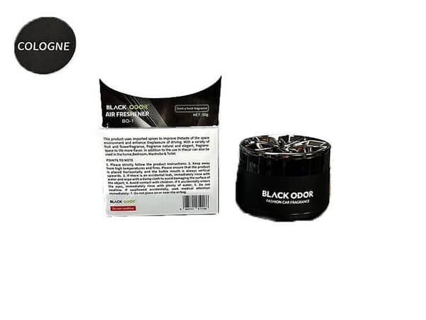 Sameili Black & Silver Car Air Freshener Gel for Odor Control and Fragrance