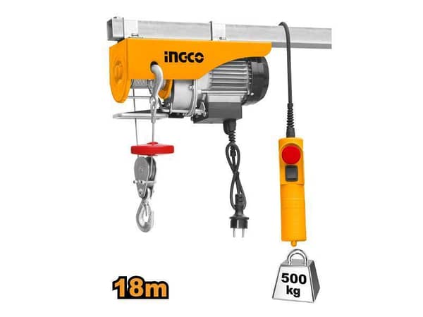 Ingco EH5001 Electric Hoist with 250kg Capacity and 18m Lift Height