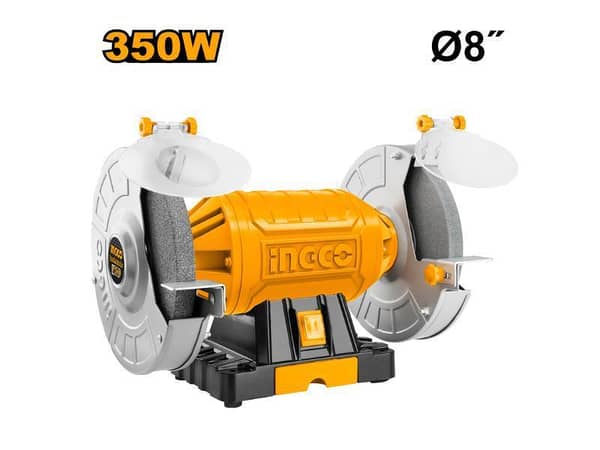 Ingco BG83502 Bench Grinder - 220-240V, 350W, 2950rpm, 200mm Wheel Size