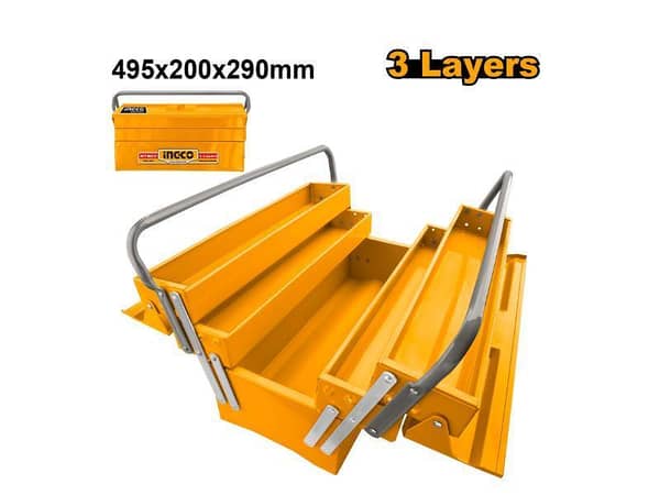 Ingco HTB02 Tool Box - 3 Layer Storage with Steel Construction