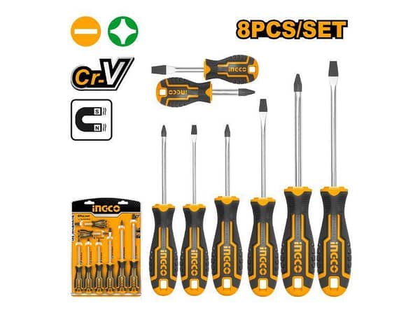 Ingco HKSD0828 Screwdriver Set with 8 Pieces