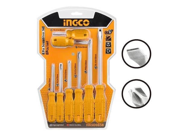Ingco HKSD0858 Screwdriver Set with 8 Pieces