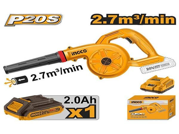 INGCO CABLI200281 Cordless Blower with 20V Battery and 18000rpm Speed
