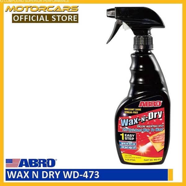 Abro WD-473 Wax N Dry: Convenient Car Waxing and Drying Solution Made in USA