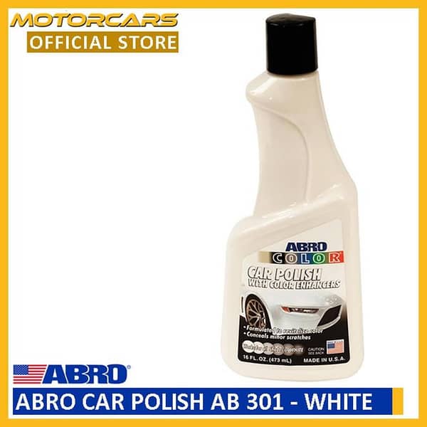 Abro AB-301 White Car Polish - Made in USA