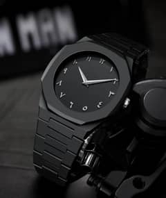 black Arabic dial aura watch