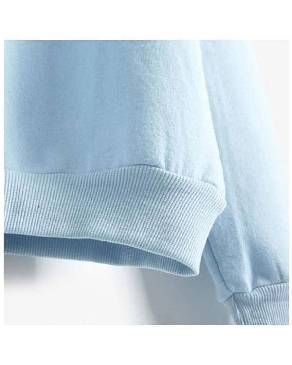 Jack Beos Stay Cozy in a 2023 Winter Casual Loose Fleece Pullover in Sky Blue - Stylish and Warm Winter Sweatshirt