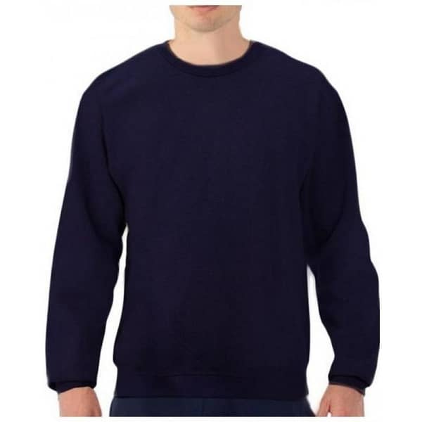 Jack Beos Plain Fleece Sweatshirt For Men - Navy Blue