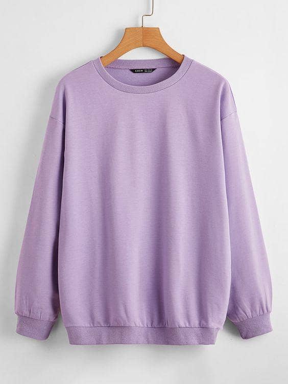 Jack Beos Lavender Purple Fleece Sweatshirt For Men