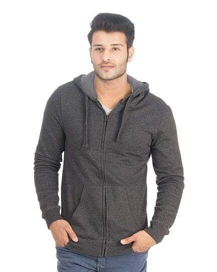 Jack Beos Men's Charcoal Grey Fleece Zip-Up 24012023