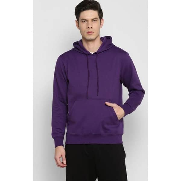Jack Beos Purple Fleece Pull Over Hoodie For Men 23082022