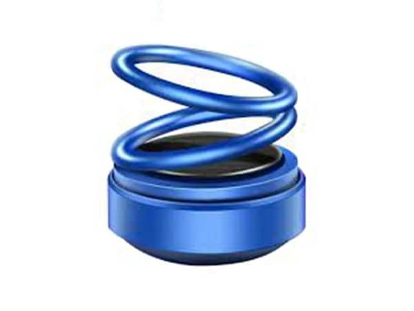Rotating Double-Ring Solar Car Air Freshener – Eco-Friendly - Blue Color