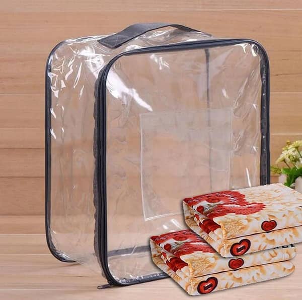 Blanket Cover Bag / Full Size Blanket Cover Plastic Storage Bag / Dress Cover Dustproof / Space-saving Clothes Organizer