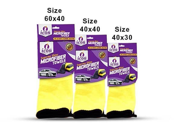 Icon Plus Microfiber Cloths - Set of 3 in Small, Medium, and Large Sizes
