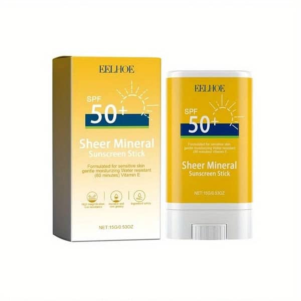 EELHOE SPF 50+ Sheer Mineral Sunscreen Stick - 15g for On-the-Go Hydration and Protection