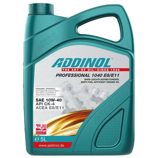 ADDINOL Professional 10W-40 E8 E11 Diesel Engine Oil 5L